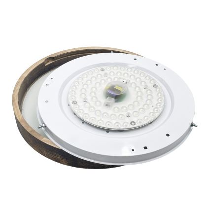Brilagi - LED Ceiling Light CARVALHO SLIM SMOKEY LED/36W/230V oak dia. 37.5 cm