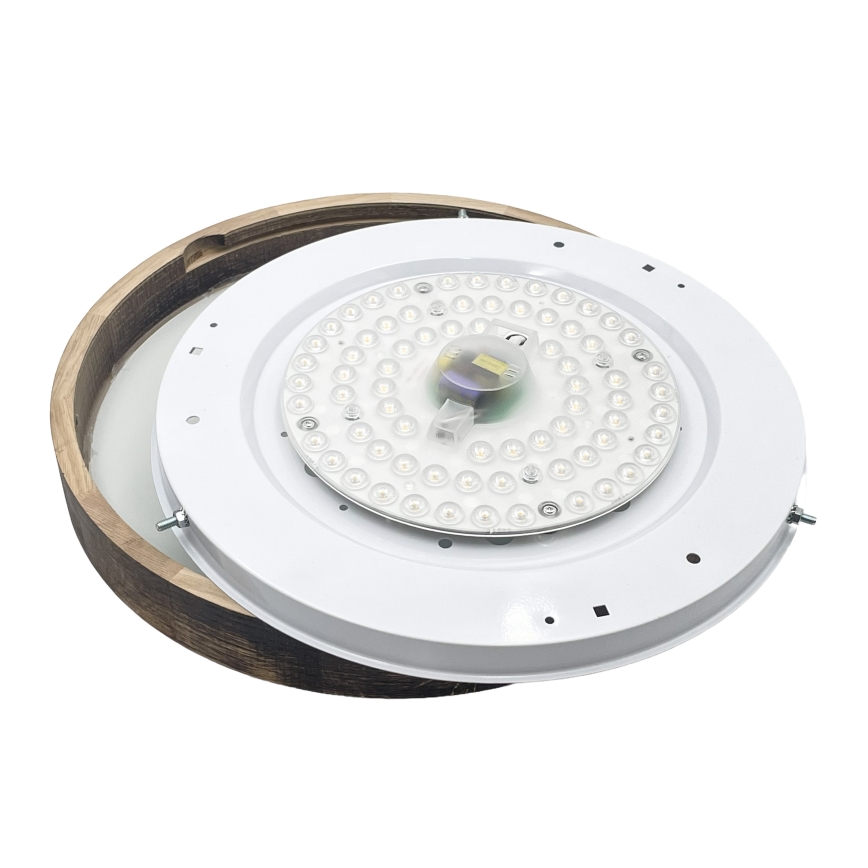 Brilagi - LED Ceiling Light CARVALHO SLIM SMOKEY LED/36W/230V oak dia. 37.5 cm
