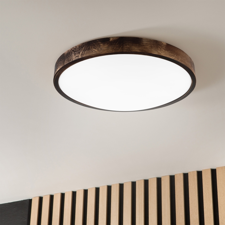 Brilagi - LED Ceiling Light CARVALHO SLIM SMOKEY LED/36W/230V oak Ø 47.5 cm