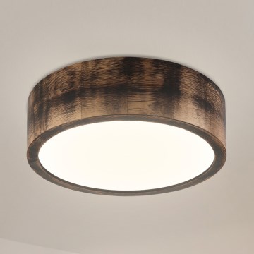 Brilagi - LED Ceiling Light CARVALHO SMOKEY LED/20W/230V oak Ø 27.5 cm
