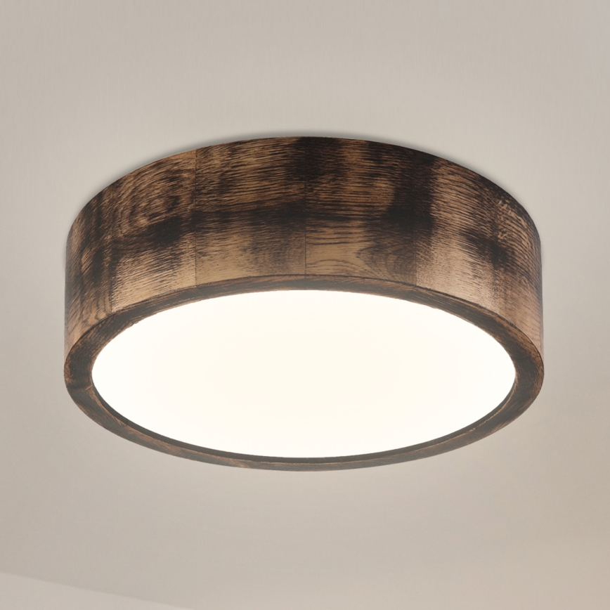 Brilagi - LED Ceiling Light CARVALHO SMOKEY LED/20W/230V oak Ø 27.5 cm