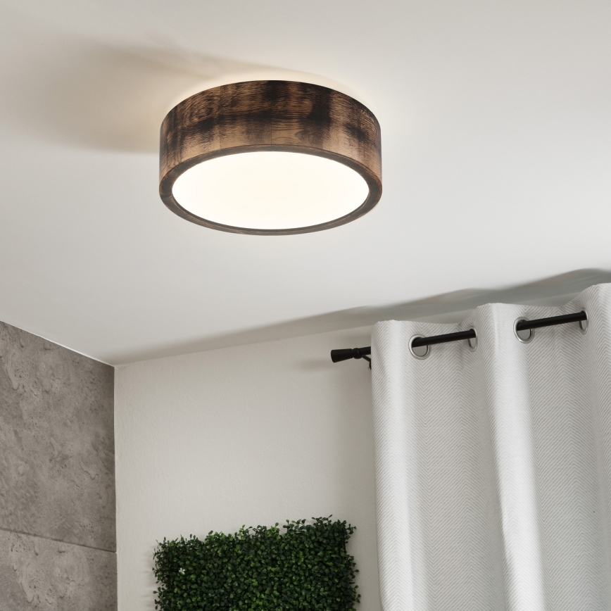 Brilagi - LED Ceiling Light CARVALHO SMOKEY LED/20W/230V oak Ø 27.5 cm