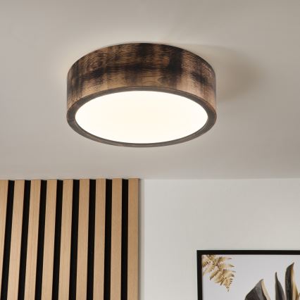 Brilagi - LED Ceiling Light CARVALHO SMOKEY LED/20W/230V oak Ø 27.5 cm
