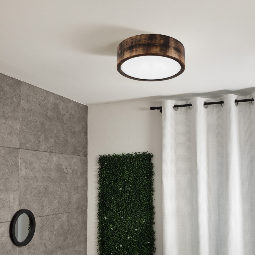 Brilagi - LED Ceiling Light CARVALHO SMOKEY LED/20W/230V oak Ø 27.5 cm