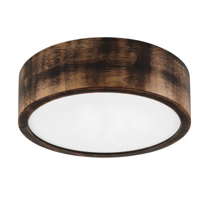 Brilagi - LED Ceiling Light CARVALHO SMOKEY LED/20W/230V oak Ø 27.5 cm