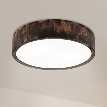 Brilagi - LED Ceiling Light CARVALHO SMOKEY LED/36W/230V Oak, Ø 37.5 cm