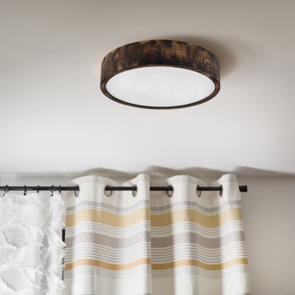 Brilagi - LED Ceiling Light CARVALHO SMOKEY LED/36W/230V Oak, Ø 37.5 cm