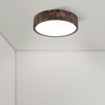 Brilagi - LED Ceiling Light CARVALHO SMOKEY LED/36W/230V Oak, Ø 37.5 cm