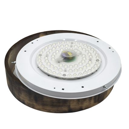 Brilagi - LED Ceiling Light CARVALHO SMOKEY LED/36W/230V Oak, Ø 37.5 cm