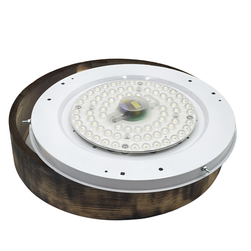 Brilagi - LED Ceiling Light CARVALHO SMOKEY LED/36W/230V Oak, Ø 37.5 cm