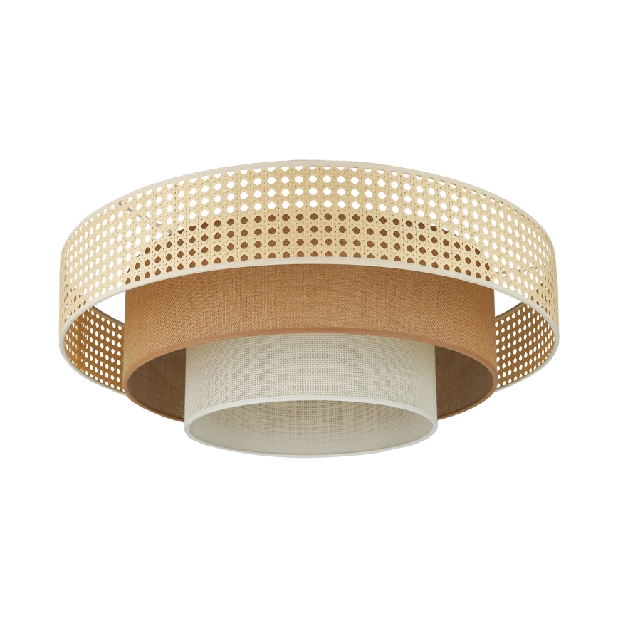 Brilagi - LED Ceiling light CEDAR LUNETA LED/26W/230V rattan/brown/creamy