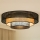 Brilagi - LED Ceiling light DAKOTA LUNETA LED/12W/230V d. 60 cm 3000K/4000K/6400K black/rattan