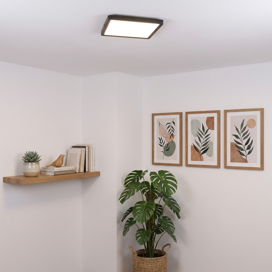 Brilagi - LED Ceiling Light ESTELA SQUARE LED/24W/230V 31x31 cm black