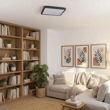 Brilagi - LED Ceiling Light ESTELA SQUARE LED/24W/230V 31x31 cm black