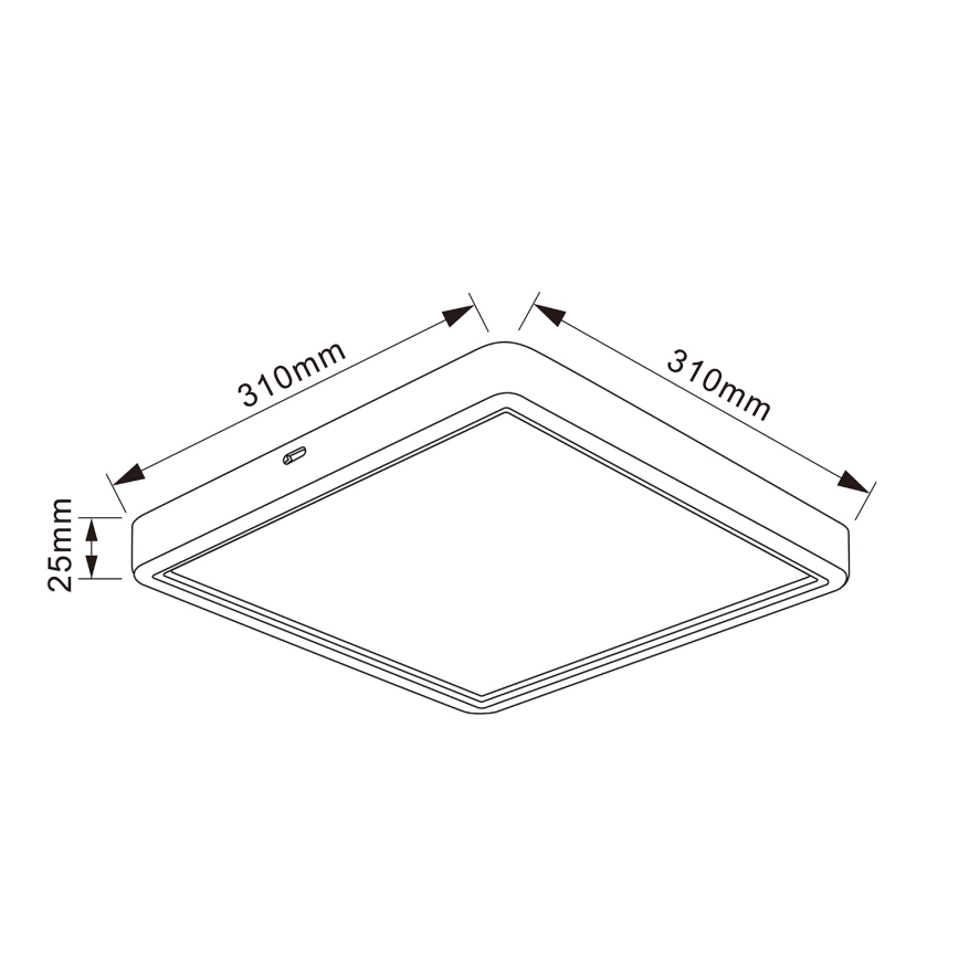 Brilagi - LED Ceiling Light ESTELA SQUARE LED/24W/230V 31x31 cm black