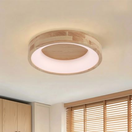 Brilagi - LED Ceiling Light FALCON WOOD LED/30W/230V 3000/4000/6000K Ø 45 cm wood