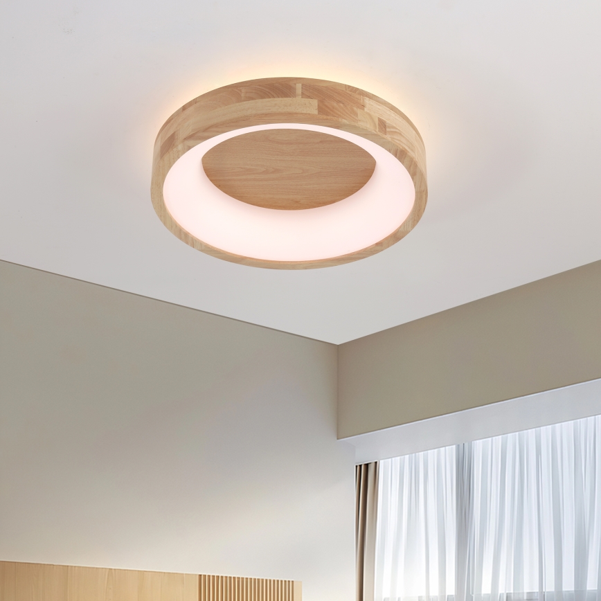 Brilagi - LED Ceiling Light FALCON WOOD LED/30W/230V 3000/4000/6000K Ø 45 cm wood