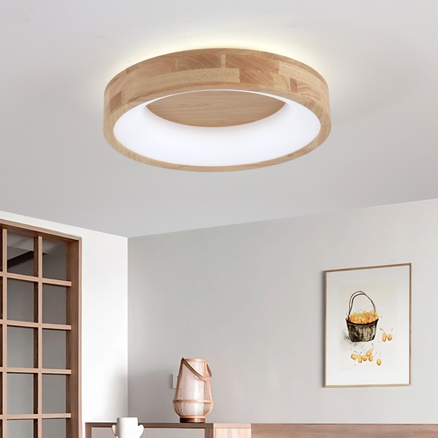 Brilagi - LED Ceiling Light FALCON WOOD LED/30W/230V 3000/4000/6000K Ø 45 cm wood