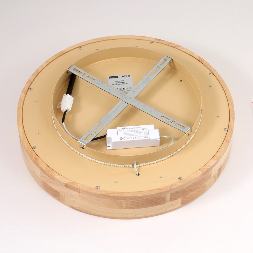 Brilagi - LED Ceiling Light FALCON WOOD LED/30W/230V 3000/4000/6000K Ø 45 cm wood