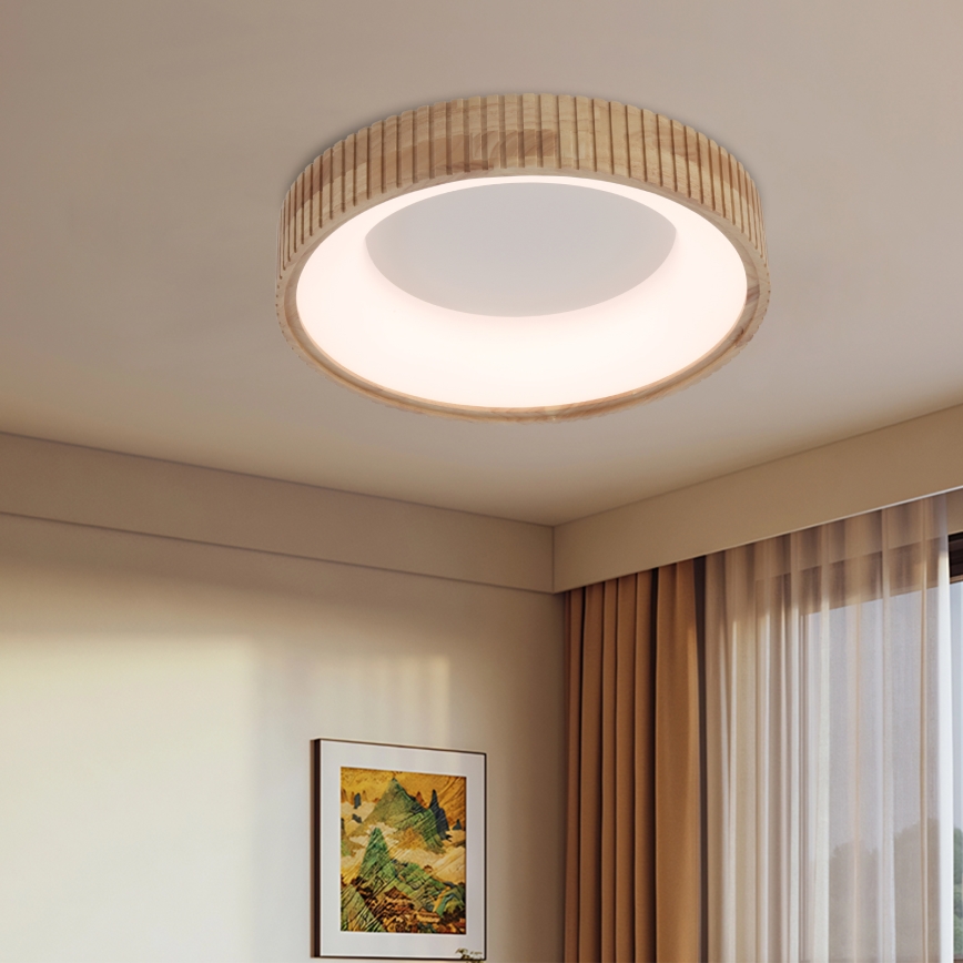 Brilagi - LED Ceiling Light FALCON WOOD MODERN LED/30W/230V 3000/4000/6000K Ø 45 cm wood