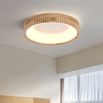 Brilagi - LED Ceiling Light FALCON WOOD MODERN LED/30W/230V 3000/4000/6000K Ø 45 cm wood