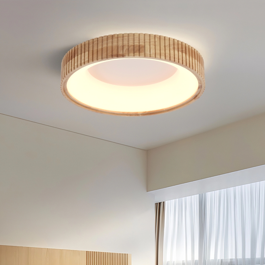 Brilagi - LED Ceiling Light FALCON WOOD MODERN LED/30W/230V 3000/4000/6000K Ø 45 cm wood