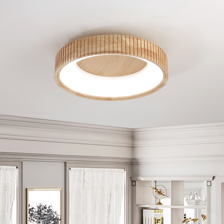 Brilagi - LED Ceiling Light FALCON WOOD MODERN LED/30W/230V 3000/4000/6000K Ø 45 cm Wood