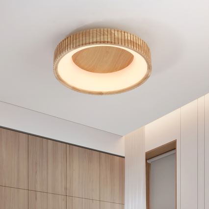 Brilagi - LED Ceiling Light FALCON WOOD MODERN LED/30W/230V 3000/4000/6000K Ø 45 cm Wood