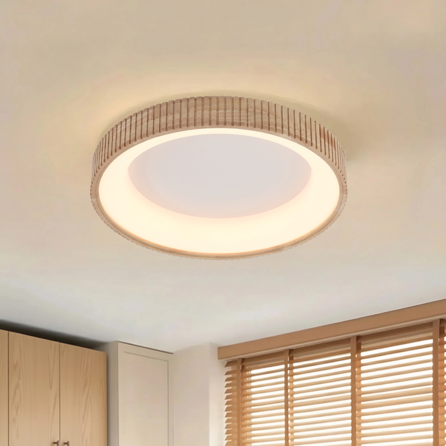 Brilagi - FALCON WOOD MODERN LED Ceiling Light 40W/230V 3000/4000/6000K Ø 60 cm Wood
