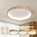 Brilagi - LED Ceiling Light FALCON WOOD MODERN LED/60W/230V 3000/4000/6000K dia. 80 cm wood