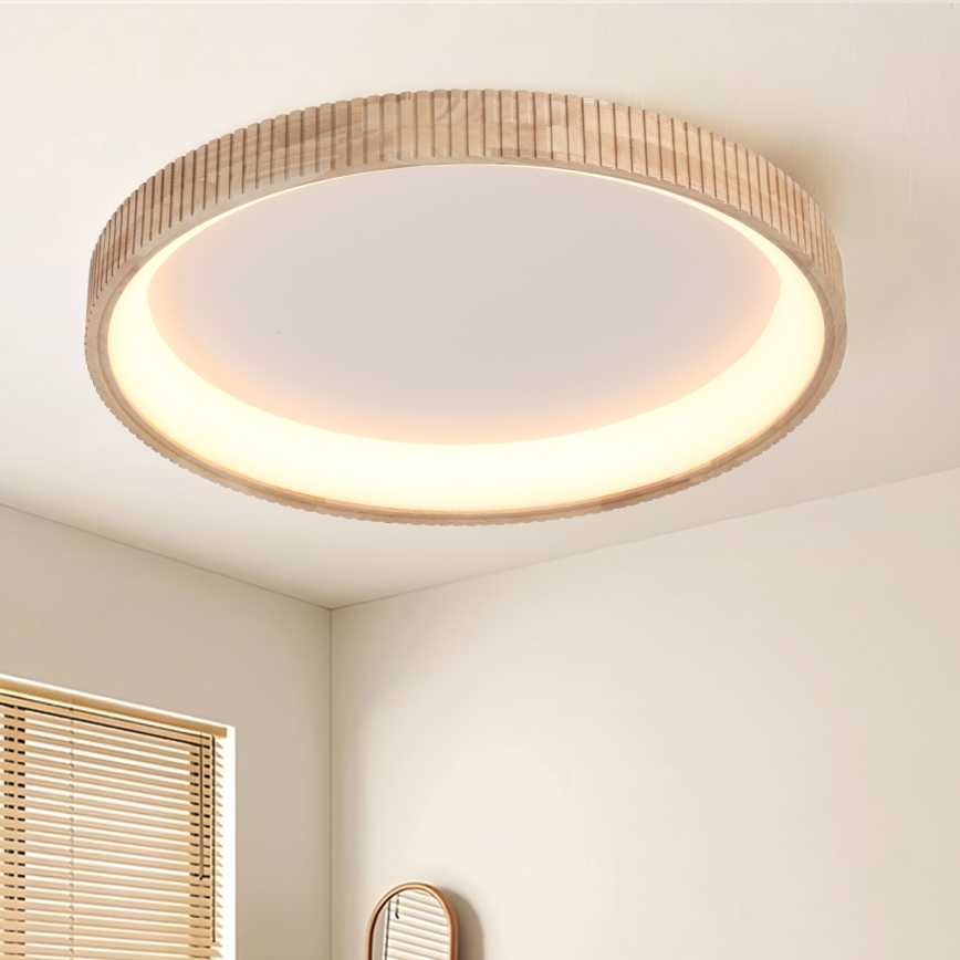 Brilagi - LED Ceiling Light FALCON WOOD MODERN LED/60W/230V 3000/4000/6000K dia. 80 cm wood