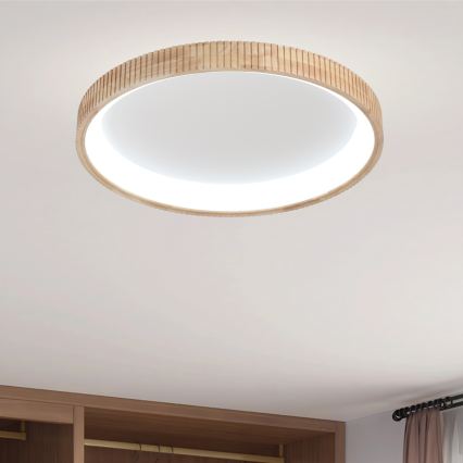 Brilagi - LED Ceiling Light FALCON WOOD MODERN LED/60W/230V 3000/4000/6000K dia. 80 cm wood