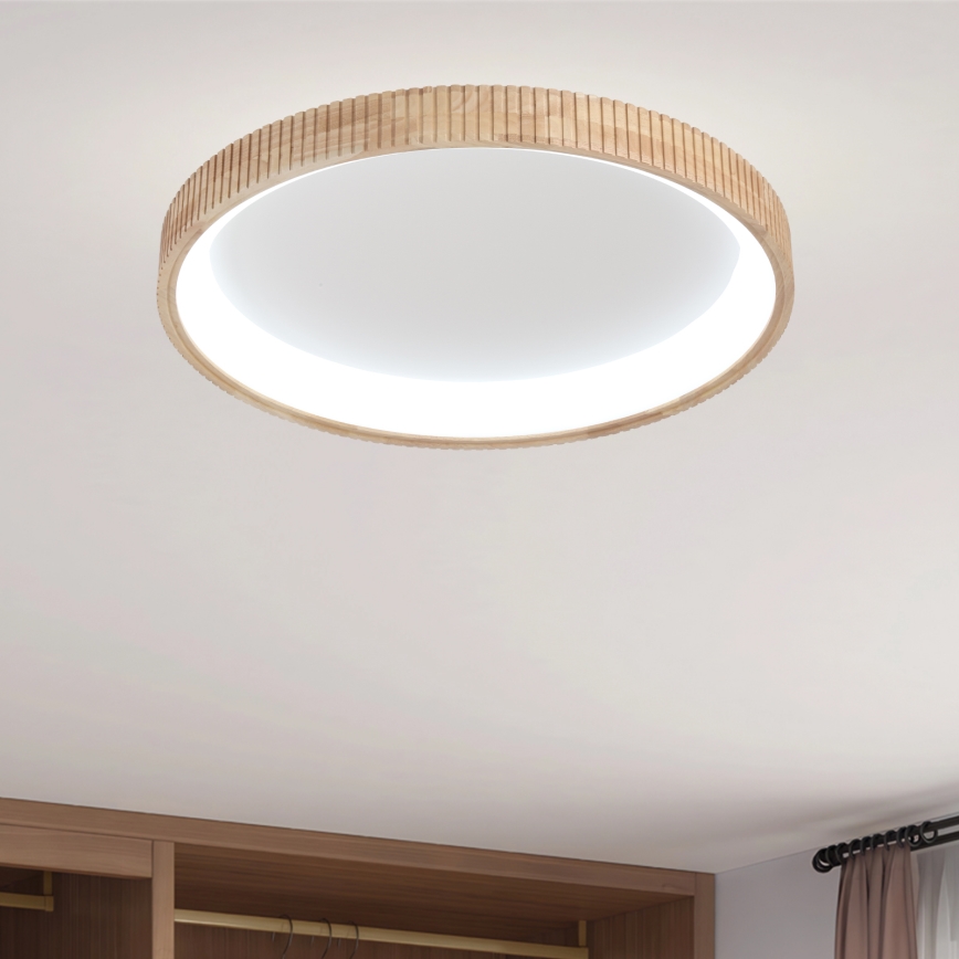 Brilagi - LED Ceiling Light FALCON WOOD MODERN LED/60W/230V 3000/4000/6000K dia. 80 cm wood