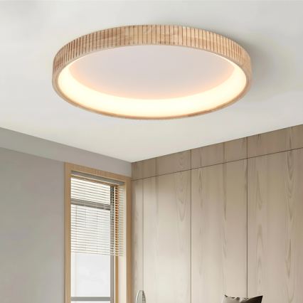 Brilagi - LED Ceiling Light FALCON WOOD MODERN LED/60W/230V 3000/4000/6000K dia. 80 cm wood