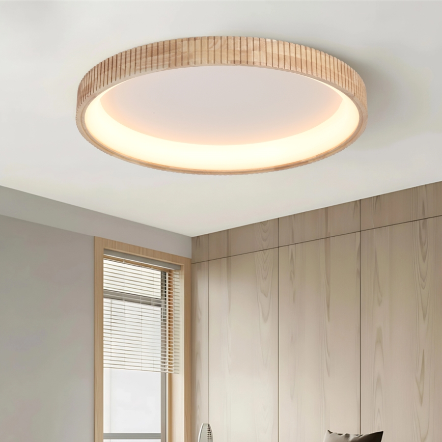 Brilagi - LED Ceiling Light FALCON WOOD MODERN LED/60W/230V 3000/4000/6000K dia. 80 cm wood