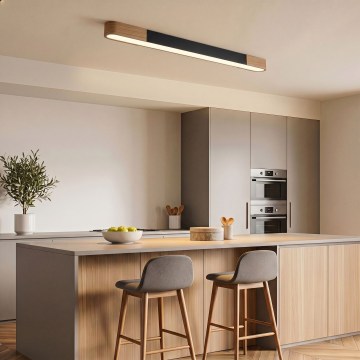 BRILAGI - LED Ceiling Light GARDALINE LED/100W/230V 120 cm oak/black