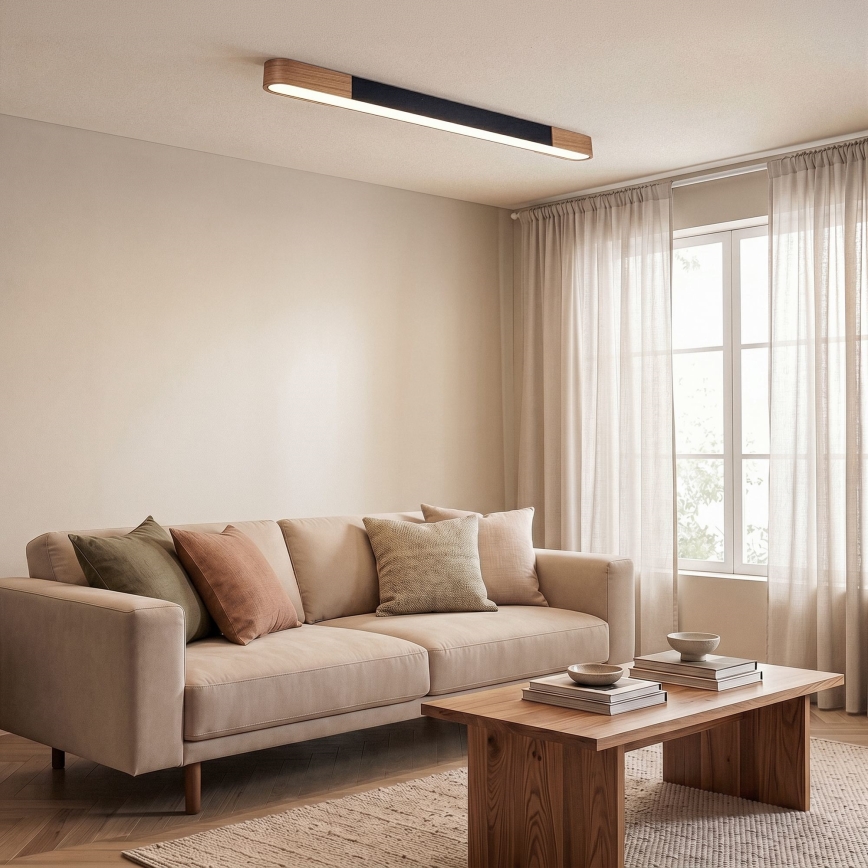 BRILAGI - LED Ceiling Light GARDALINE LED/100W/230V 120 cm oak/black