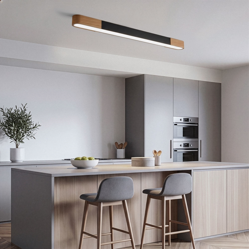BRILAGI - LED Ceiling Light GARDALINE LED/100W/230V 120 cm oak/black