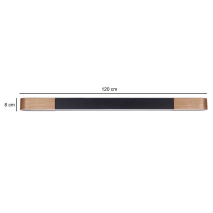 BRILAGI - LED Ceiling Light GARDALINE LED/100W/230V 120 cm oak/black
