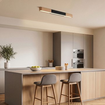 BRILAGI - LED Ceiling Light GARDALINE LED/100W/230V 80 cm oak/black