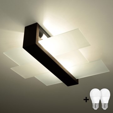 Brilagi -  LED Ceiling light HERA 2xE27/7,5W/230V wenge