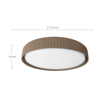 Brilagi - LED Ceiling Light LUCIA LED/24W/230V Ø31 cm brown