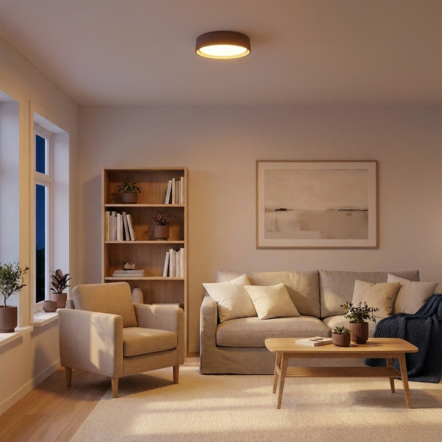 Brilagi - LED Ceiling Light LUCIA LED/24W/230V Ø31 cm brown