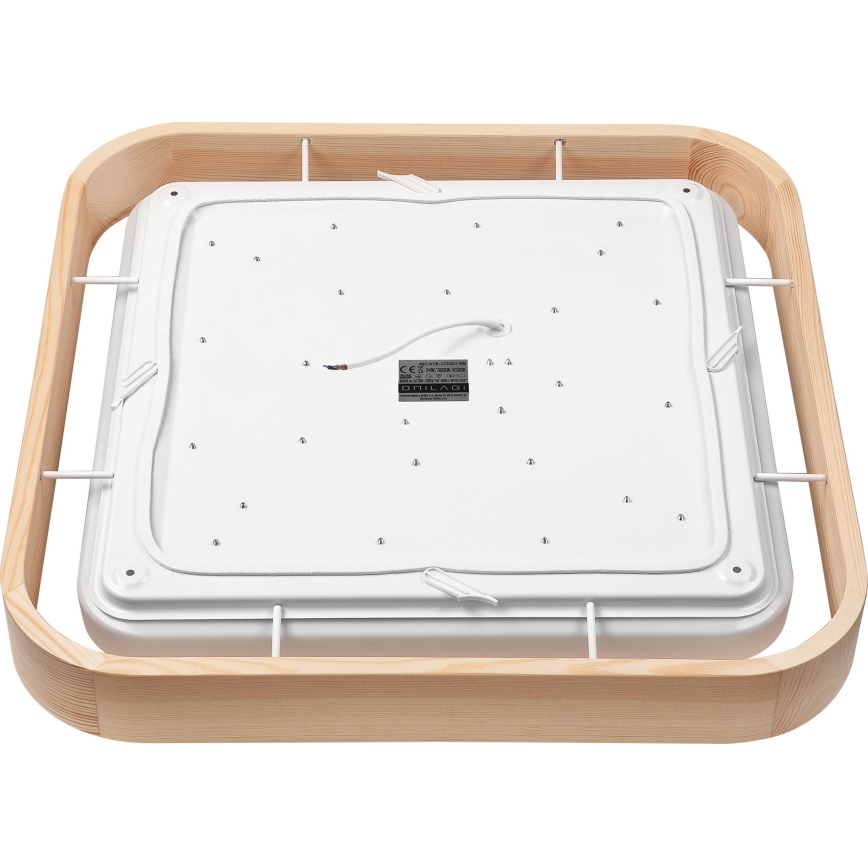 Brilagi - LED Dimmable ceiling light MANAROLA CUBIC LED/24W/230V 3000-6500K pine + remote control