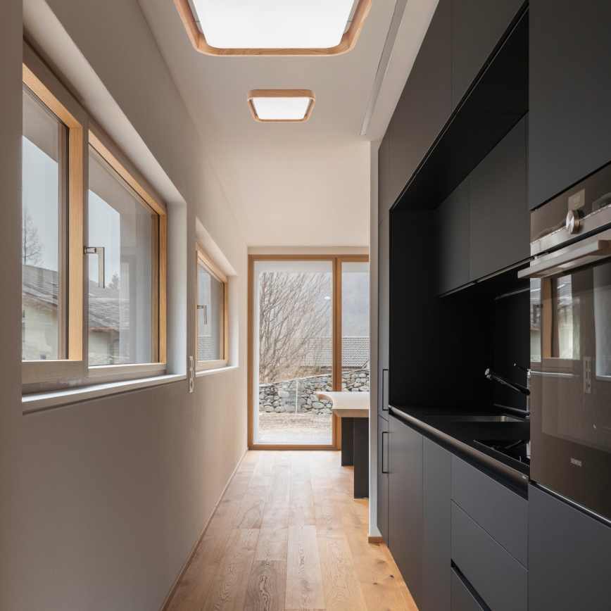 Brilagi - LED Dimmable ceiling light MANAROLA CUBIC LED/24W/230V 3000-6500K oak + remote control