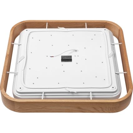 Brilagi - LED Dimmable ceiling light MANAROLA CUBIC LED/24W/230V 3000-6500K oak + remote control