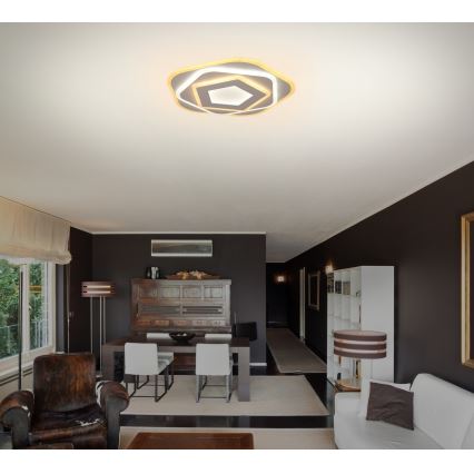 Brilagi - Dimmable LED ceiling light MODERN MINI LED/53W/230V 3000–6000K Ø 30 cm + remote control
