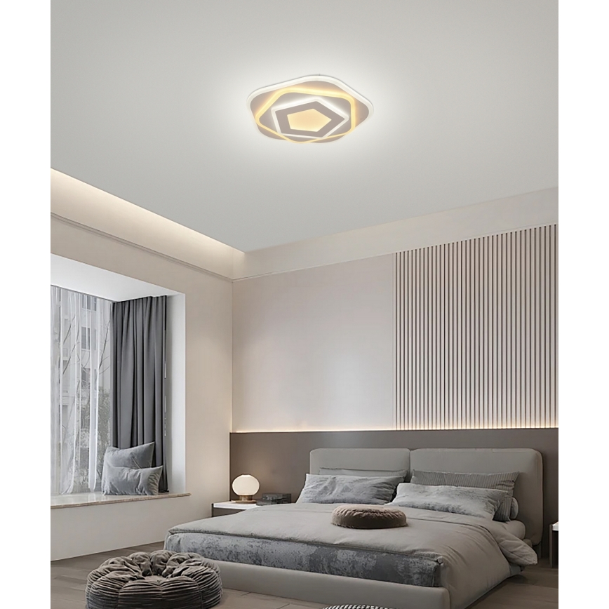Brilagi - Dimmable LED ceiling light MODERN MINI LED/53W/230V 3000–6000K Ø 30 cm + remote control