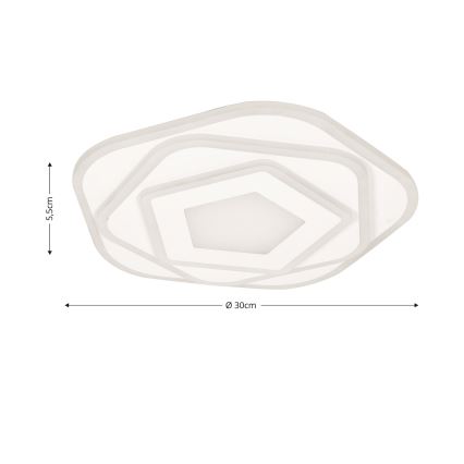 Brilagi - Dimmable LED ceiling light MODERN MINI LED/53W/230V 3000–6000K Ø 30 cm + remote control
