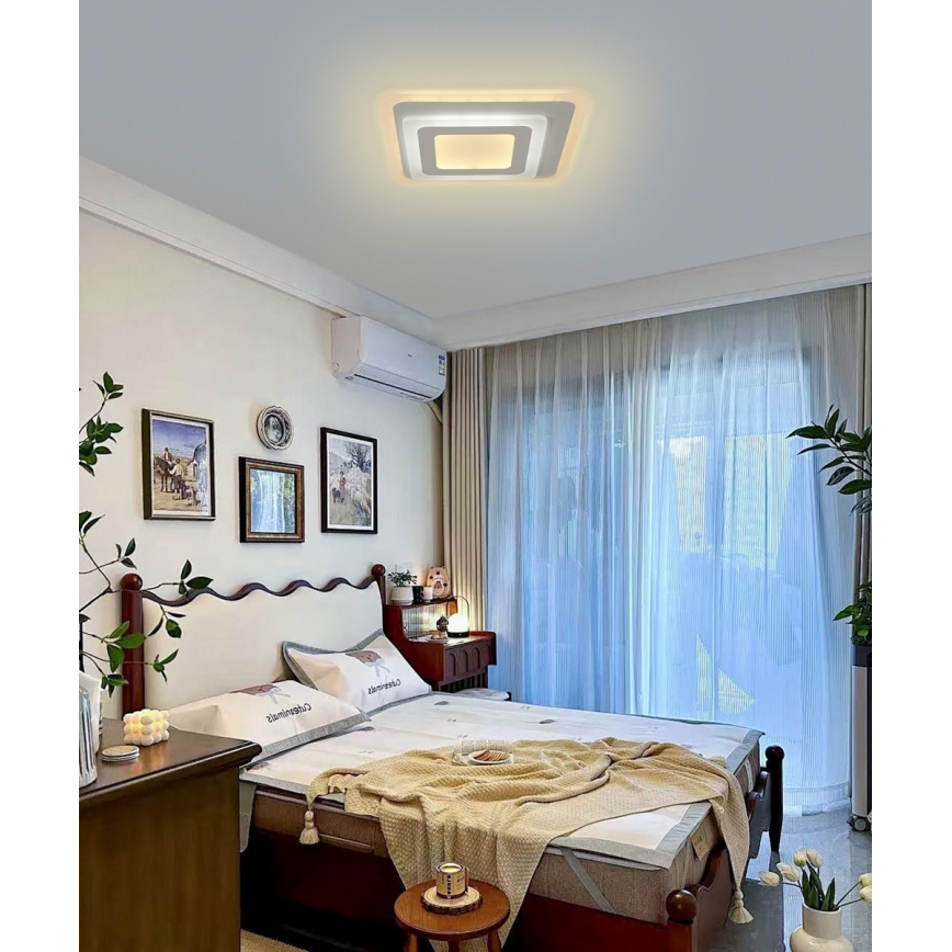 Brilagi - Dimmable LED Ceiling Light MODERN MINI LED/65W/230V 3000-6000K 37x37 cm + Remote Control